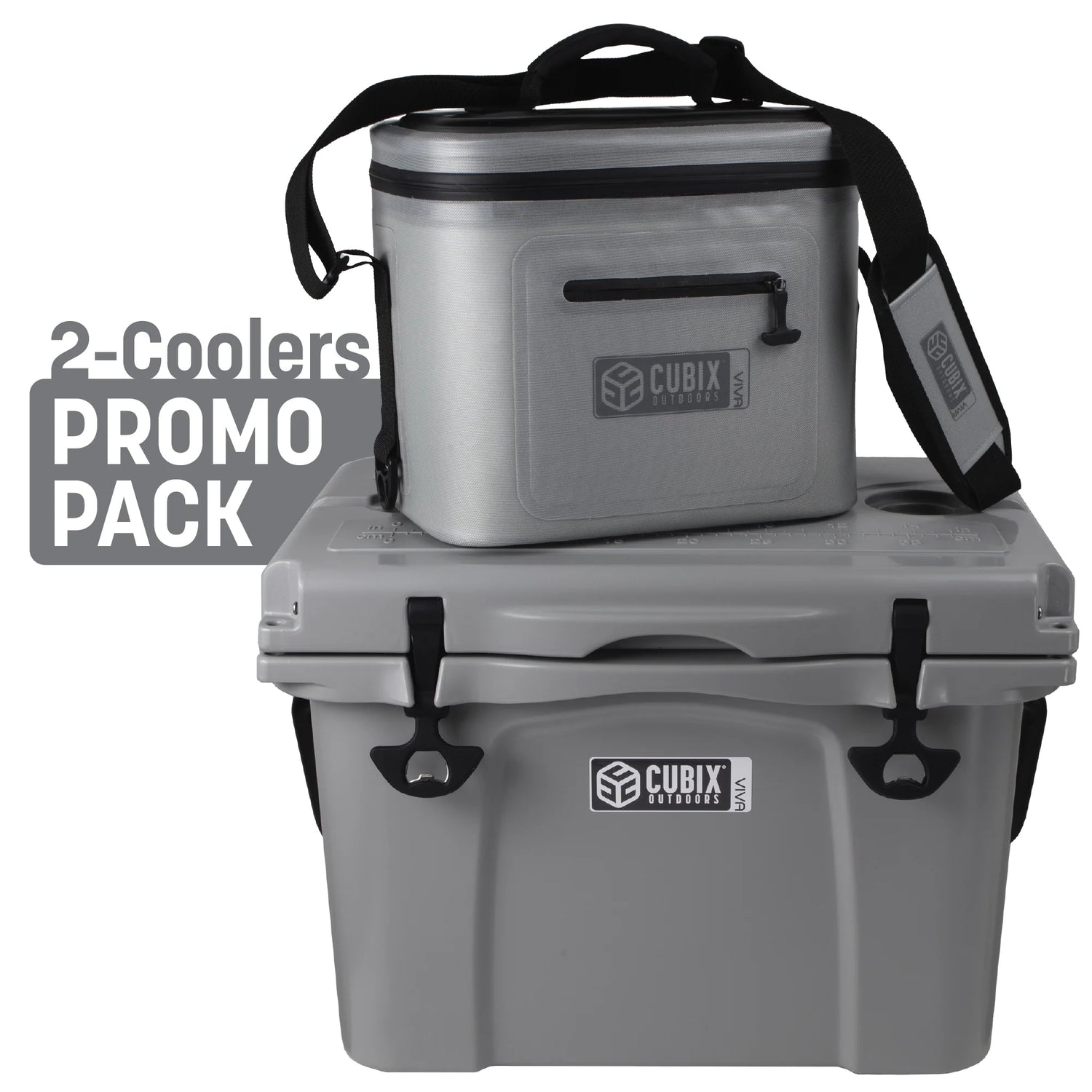 25 QUART HARD COOLER WITH 8L SOFT COOLER- VIVA