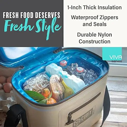 25 QUART HARD COOLER WITH 8L SOFT COOLER- VIVA